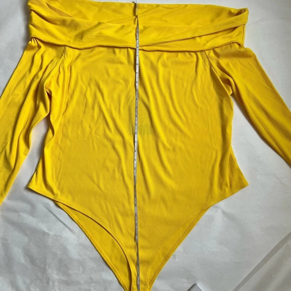 Sergio Hudson x Target SIZE XXL Women's Off Shoulders Bodysuit Yellow NWT - Picture 4 of 8